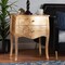 Baxton Studio Patrice Classic and Traditional Gold Finished Wood 2Drawer Nightstand 220-12548-ZORO - alternate 1